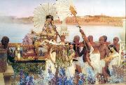 Alma-Tadema, Sir Lawrence The Finding of Moses (mk23) Sweden oil painting reproduction